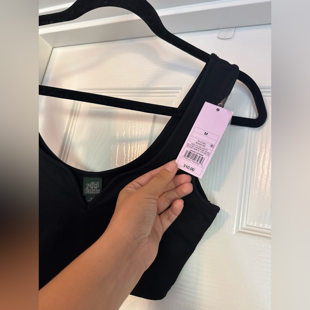 Wild Fable Black Ribbed Bra